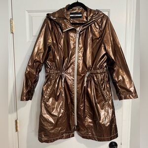 Jane Post Metallic Trench Coat